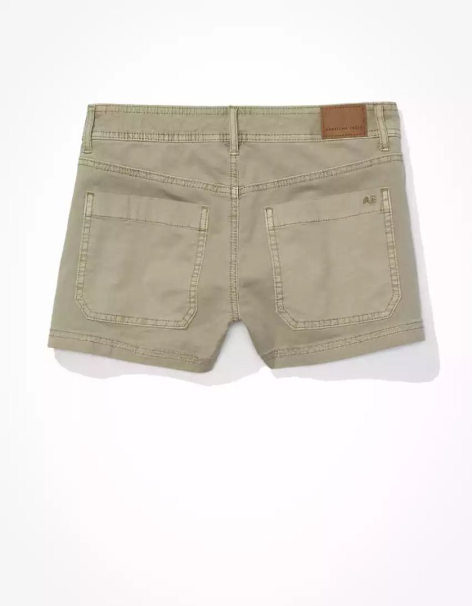 Shorts American Eagle AE Snappy Stretch Low-Rise Vert Olive Femme | HGR-78987363